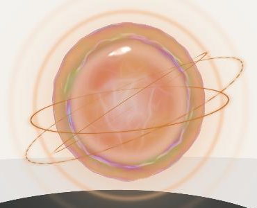 The facilitator sphere, warm and glowing while it speaks
